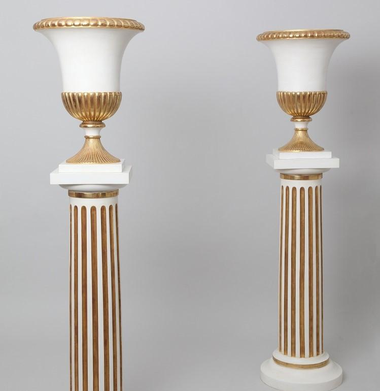 Colonne Louis XVI et Vase Médicis